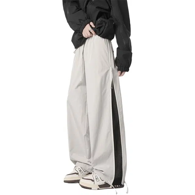 极限涡轮 美式复古高街宽松简约休闲裤 男女同款