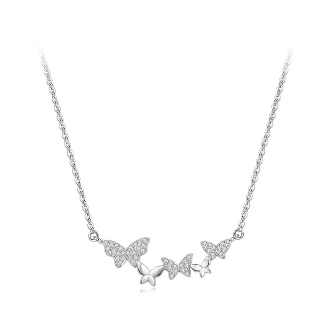 蔻斯琦 翩跹甜美蝴蝶 可爱俏皮灵动减龄百搭 铜合金 项链 女款