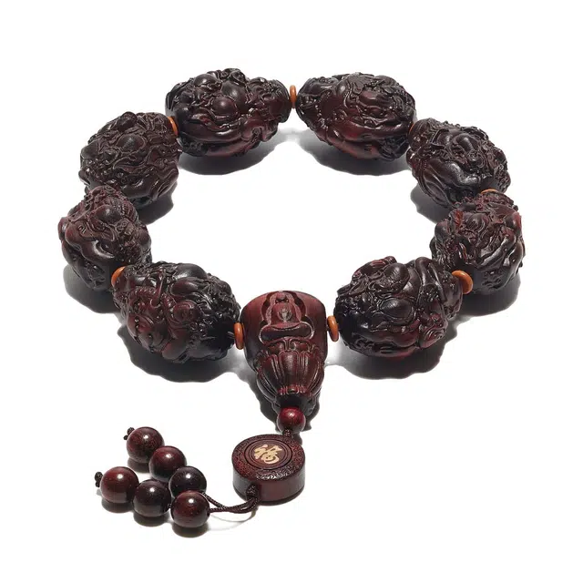 鶄鲤 新中式八仙过海手持#好运 紫檀属 手串 男女同款情侣款
