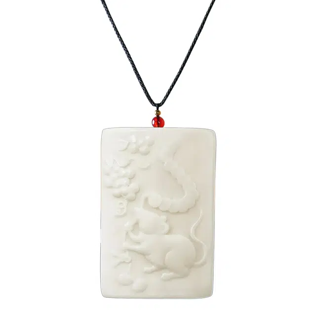 素于 【福禄吉祥】国潮本命佛八大守护神文玩佛牌节节高升诸事顺遂吉祥如意转运平安牌好运 象牙果 菩提类项链 男女同款情侣款