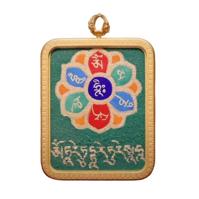 玉临门 国风藏式六字箴言唐卡 合金 项链 男女同款情侣款