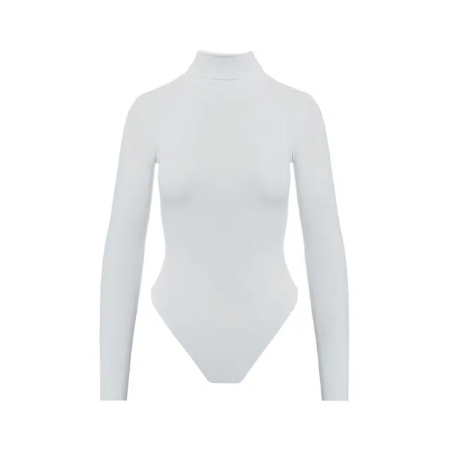 NAKED WARDROBE Turtleneck Bodysuit Sculpted Streetwear NW