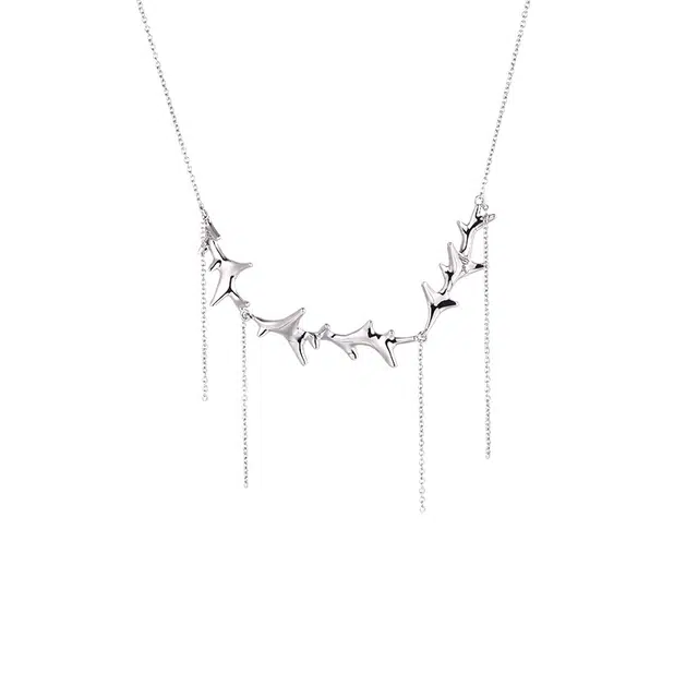 花芽 原创荆棘设计感百搭小众精致冷淡风街头潮流校园青春风幸运锁骨链 合金 项链 女款