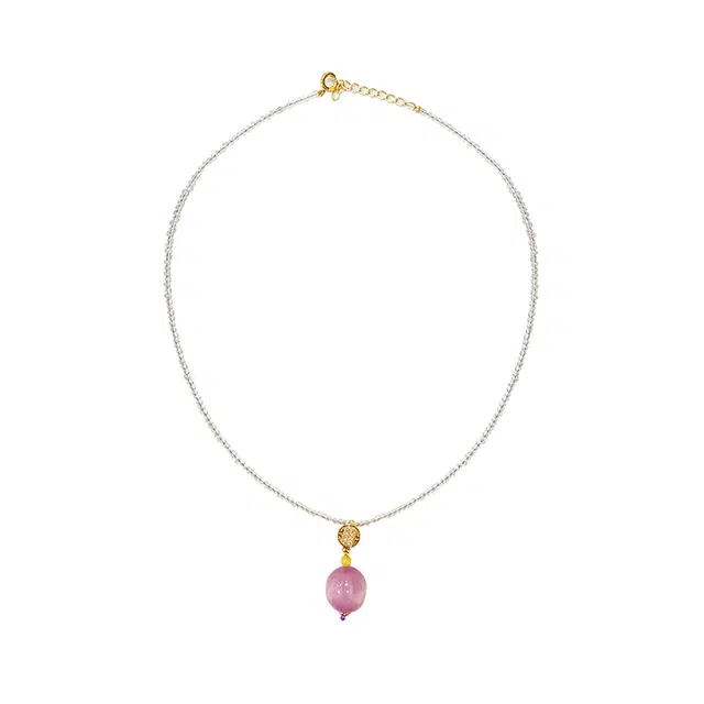 龙弗 【好运降临】提升运势成功上岸事事圆满顺顺利利平安喜乐神秘优雅浪漫气质圆珠 紫水晶 项链 女款