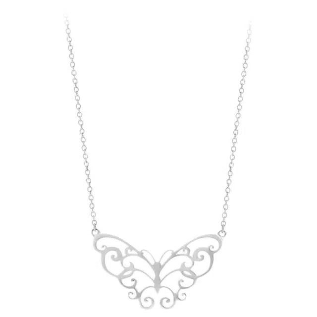 Tiffany & Co. Hollow Design 925 Silver Necklace