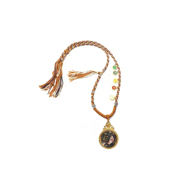 玉临门 多财多福 八方来财 扎基拉姆 藏式风格小唐卡#好运 合金 项链 男女同款情侣款