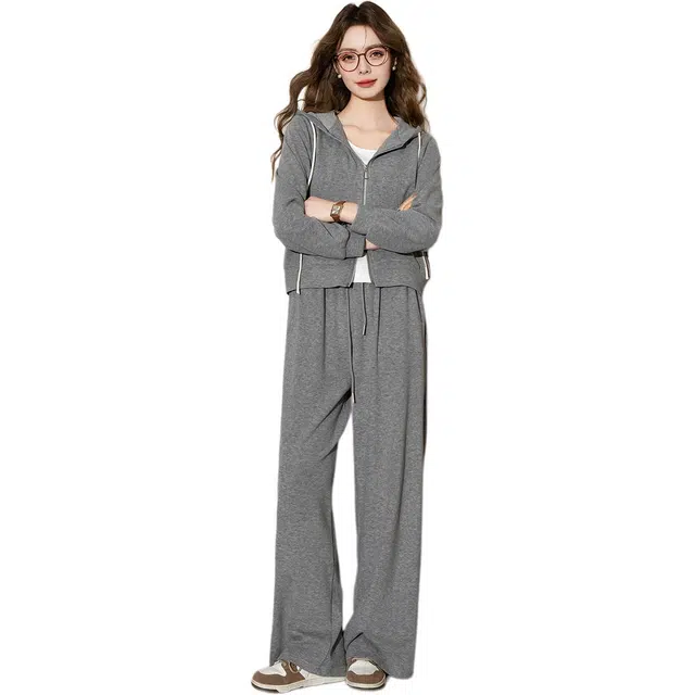 法文箱子 女式遮肚显瘦三件套休闲套装 女款