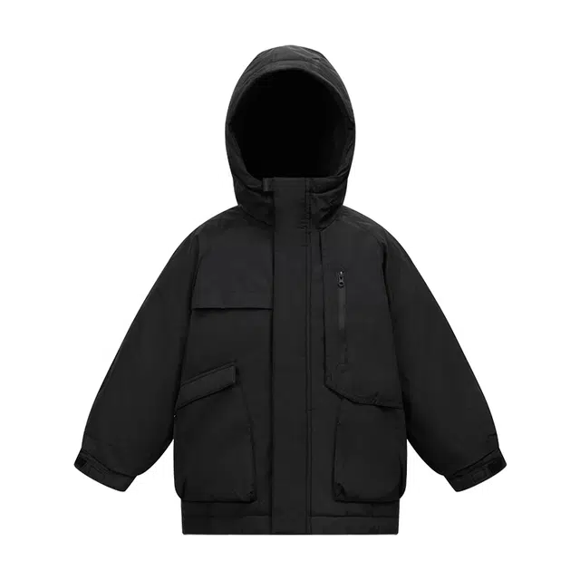 左西 中长款加厚连帽羽绒服 儿童款