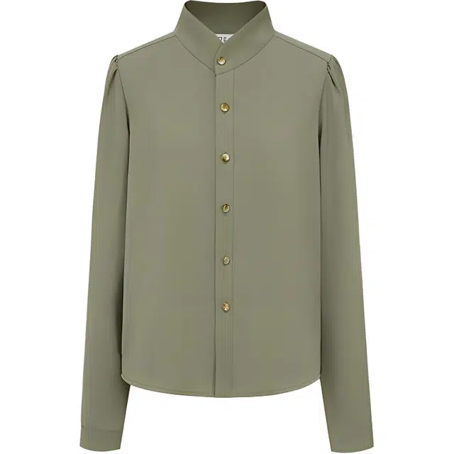 织造司 麦穗 汉元素绣花立领衬衫  松弛感外套汉服 女款