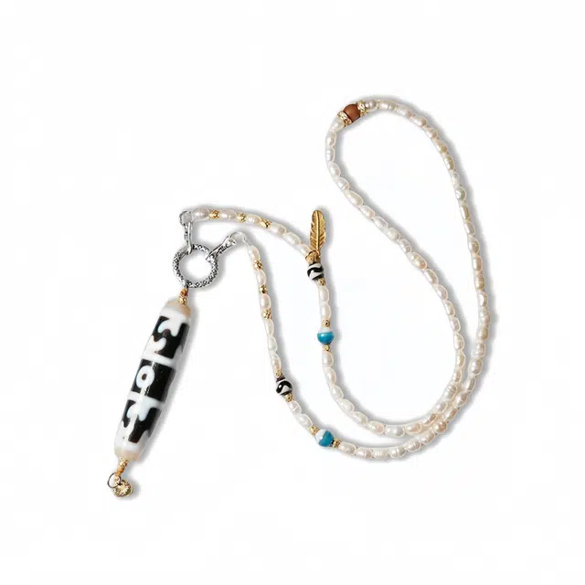 【招财进宝运气好】 玉临门  民族风天珠手工编织绳 福录吉样 时来运转 文玩国风#好运  玛瑙 项链 男女同款情侣款