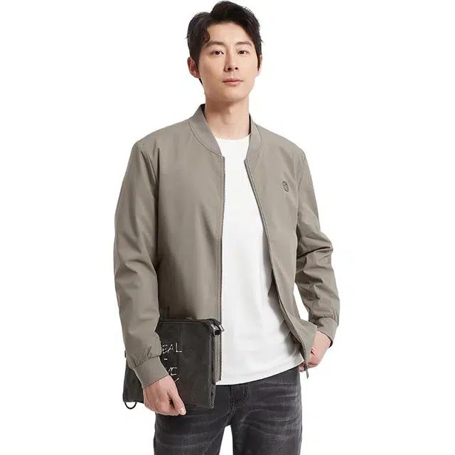 古鲨 高端简约商务休闲棒球领夹克外套 男款