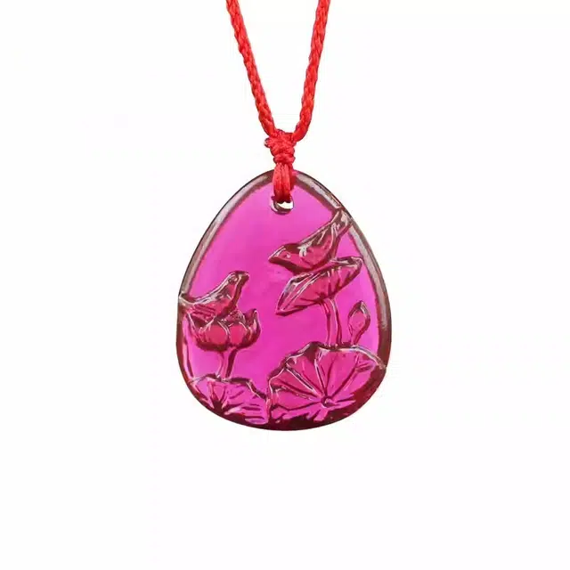 媚之吻 集雅轩宋韶光大师吉祥物生肖属狗 喜事连连 琉璃 项链 男女同款情侣款