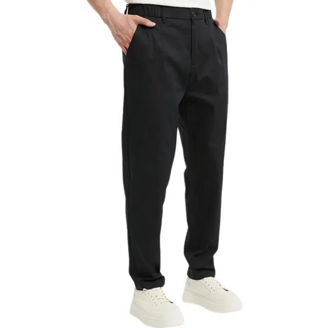 古鲨 简约百搭纯色直筒长裤休闲裤 男款