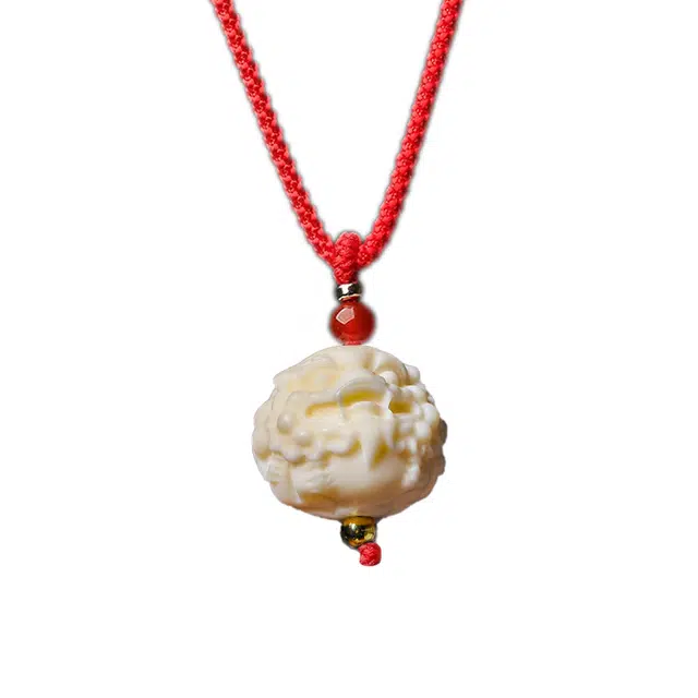 顺丰包邮 絮物 国潮新中式文玩盘玩招财纳福轻奢高级感#好运再造 象牙果 吊坠项链 男女同款情侣款