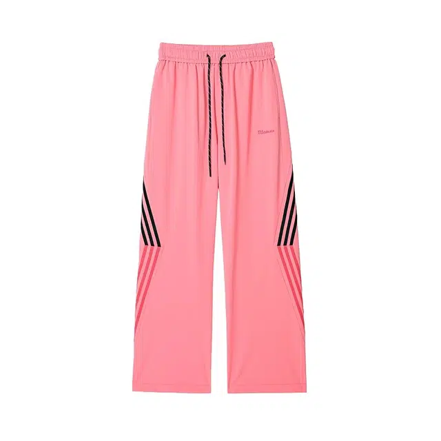 隐狼世家 美式潮牌系带中腰薄款直筒纯色休闲裤 男款