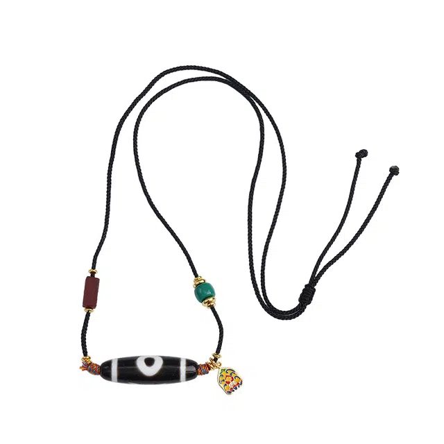 布达拉宫 贵人铜配件吊坠转运珠 玛瑙 西藏藏式挂绳颈链项链 男女同款情侣款