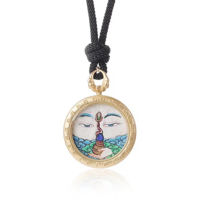 喃呢 藏式热贡手绘唐卡招财进宝八大守护神十二生肖本命佛 新中式国风国潮旺福平安吉祥好运 铜合金 项链 男女同款情侣款