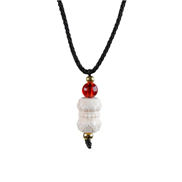 素于 国潮文玩精工雕刻并帝莲花小众设计轻奢高级感 好运莲莲 招财纳福 万事顺意转运国风挂件 猛犸 项链 男女同款情侣款