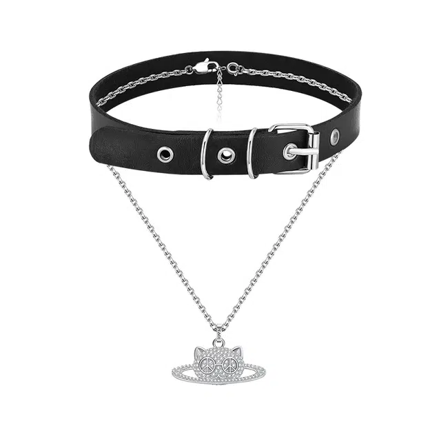 PEACE CAT choker PU
