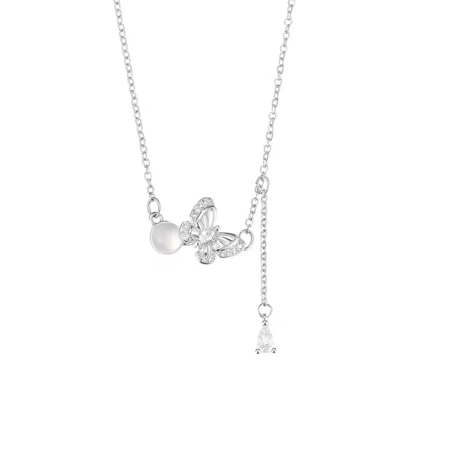 珂里 甜美精致在逃公主蝴蝶 气质小众高级感设计优雅锁骨链 合金 项链 女款