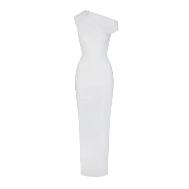 NAKED WARDROBE Hourglass Off-Shoulder Maxi Dress