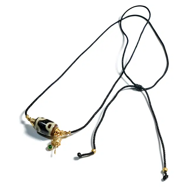 【五福临门财运通】 玉临门 民族风天珠复古时尚编织吊坠 事业爆棚 升职加薪 高薪长伴#好运 玛瑙 项链 男女同款情侣款