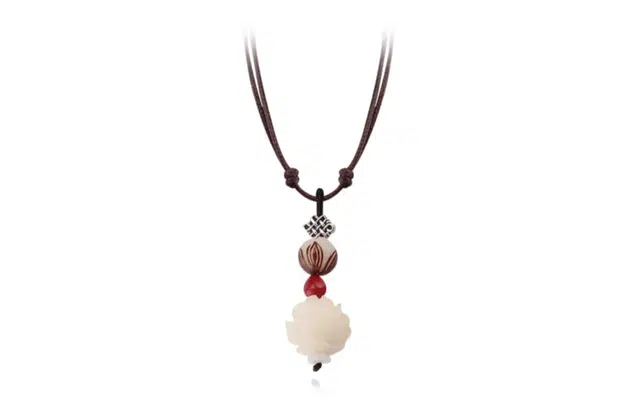 尚银福 相思玫瑰 转运玫瑰郁金香新中式国潮古风气质优雅复古民族风 小众轻奢设计高级感 菩提子/菩提籽 项链 女款