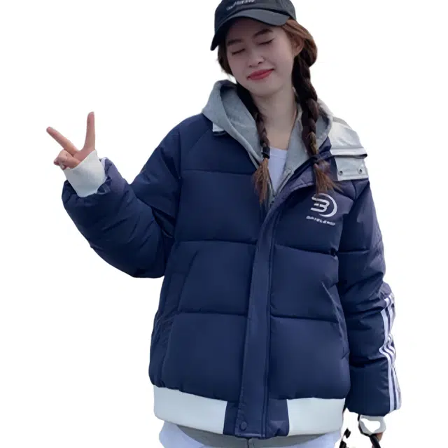 柏黛妃 美式面包服长袖通勤棉服 女款