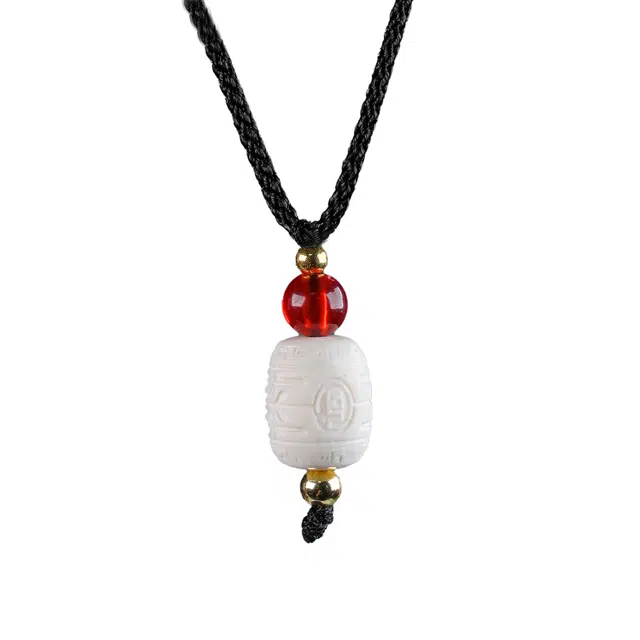 素于 新中式国风文玩精工雕刻轻奢高级感挂件 好运莲莲 招财纳福 诸事顺遂转运国潮饰品 猛犸 项链 男女同款情侣款