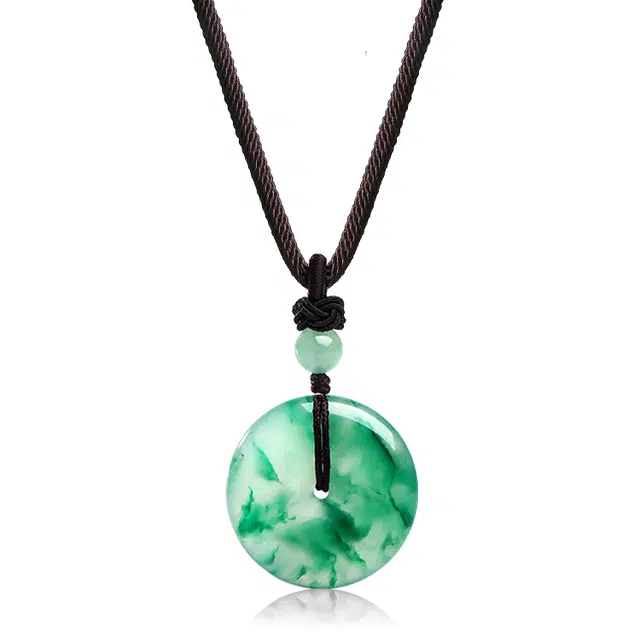 印象眸 平安扣 新中式经典简约平安喜乐福气满满多财多福诸事顺利如意 礼盒包装#好运 独龙玉 项链 男女同款情侣款