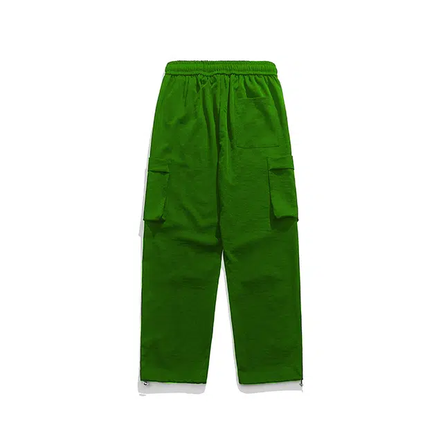 寻星记 美式纯色宽松褶皱垂感高街风百搭长裤工装裤 男女同款