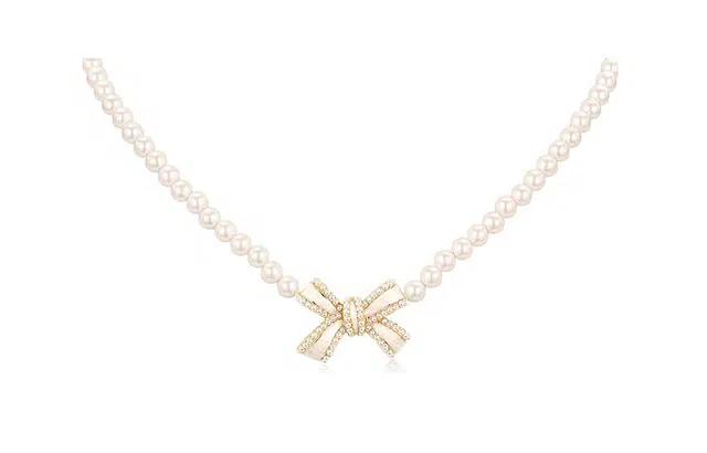 克拉日记 蝴蝶结高级感 贝珠 项链 女款 礼盒装