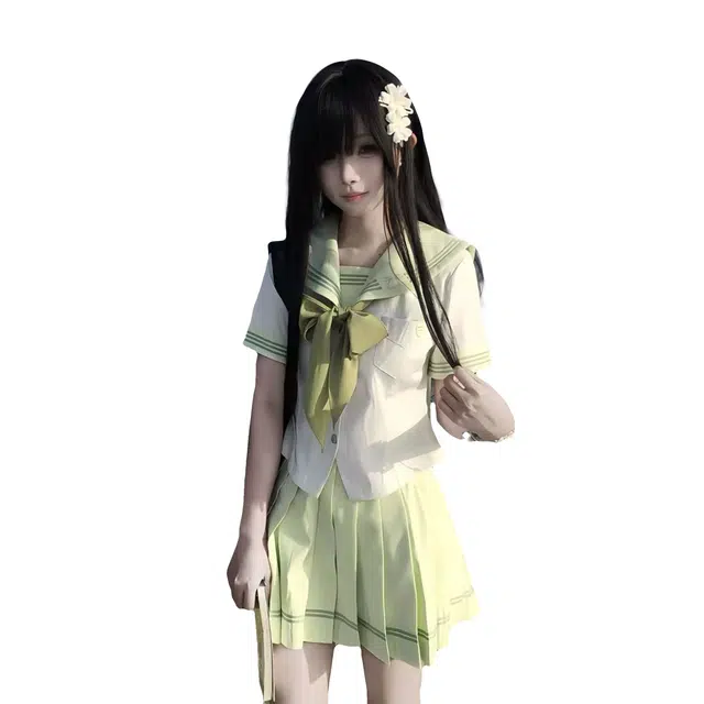 水中花 甜心学院制服水手服日系学院风软妹小清新甜妹短袖裙装套装 女款