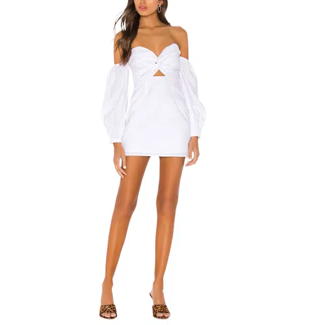 SUPERDOWN Ruched Sleeve Dress