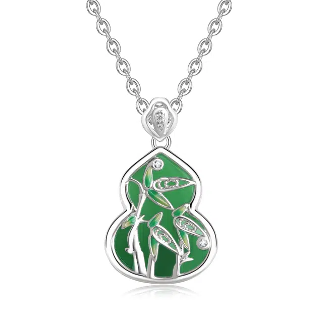 帝苏行 竹节葫芦典雅精致 新中式国潮 吉祥如意平安顺遂 简约小众设计 玉髓 项链 女款