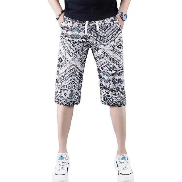 尘映 美式裤子潮牌男薄款男士七分运动裤潮宽松沙滩裤休闲短裤 男款