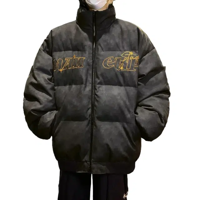 玉儿恋 复古美式宽松秋冬加厚保暖长袖棉服 男款