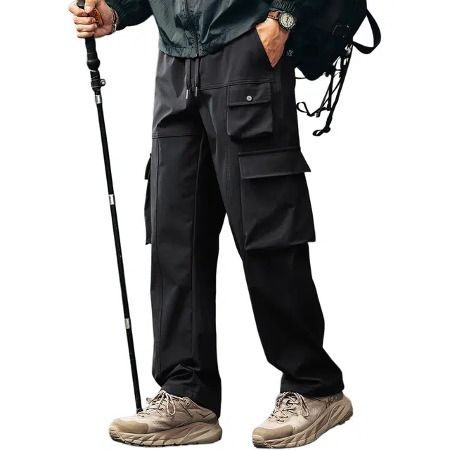 格蓝鹿 潮牌宽松速干伞兵伐木多口袋机能美式日常通勤百搭版型高质量复古工装裤 男女同款