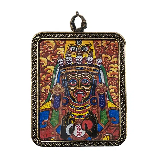 玉临门 扎基拉姆 国风藏式唐卡 纳福守护复古名族风编绳配饰 合金 项链 男女同款情侣款