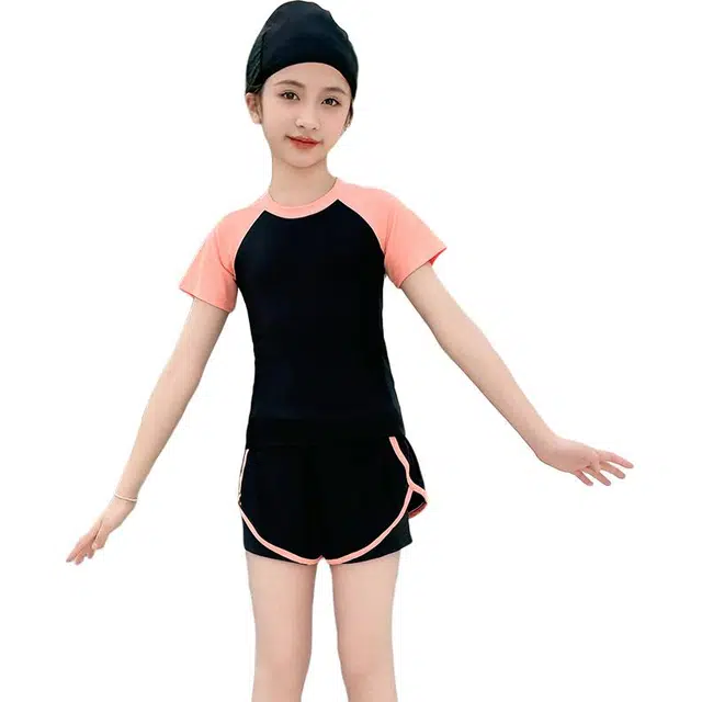 浪莎儿童泳装 个性简约耐磨透气 中小童