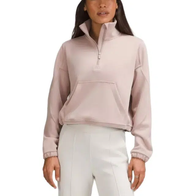 lululemon Brushed Softstreme Half Zip Mohave Brown