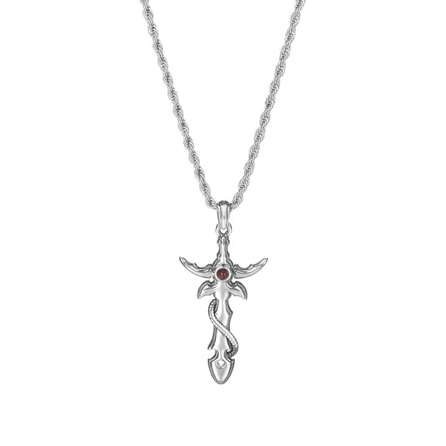 珂里 简约 极光剑 个性小众设计感 可定制刻字潮酷嘻哈街头风颈链 合金 项链 男女同款情侣款