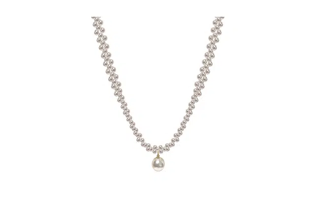 克拉日记 法式三排珍珠锁骨链 高级感 珍珠母贝 项链 女款