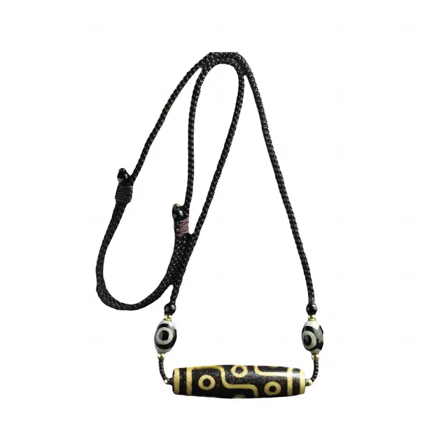 玉临门 新中式民族风复古九眼三眼天珠吊坠设计感高级首饰 玛瑙 项链 男女同款情侣款 送 男 女朋友 七 夕礼 物 礼盒包装