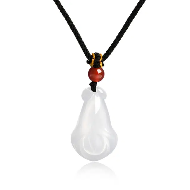 【质感细腻】 帝苏行 冰洁郁梦新中式国潮 吉祥如意平安顺遂 简约小众设计 玉髓 项链 女款