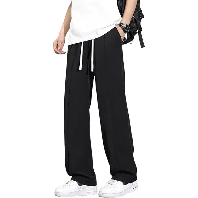 童先森 薄款舒适感速干宽松纯色简约百搭休闲裤 男款