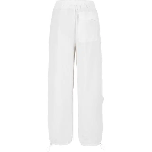 黛尔佳人 抽绳设计高腰显瘦阔腿工装裤 女款