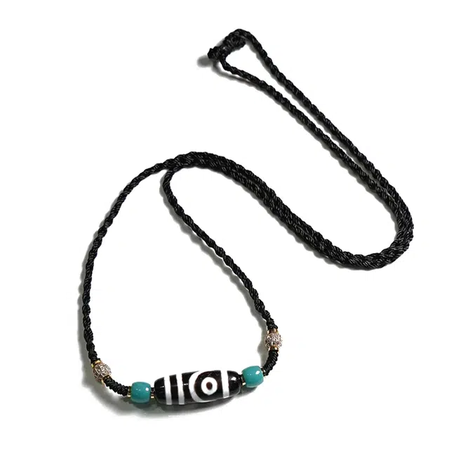 【招财进宝运气好】 玉临门 民族风天珠复古时尚编织吊坠 事业爆棚 升职加薪 高薪长伴#好运 玛瑙 项链 男女同款情侣款