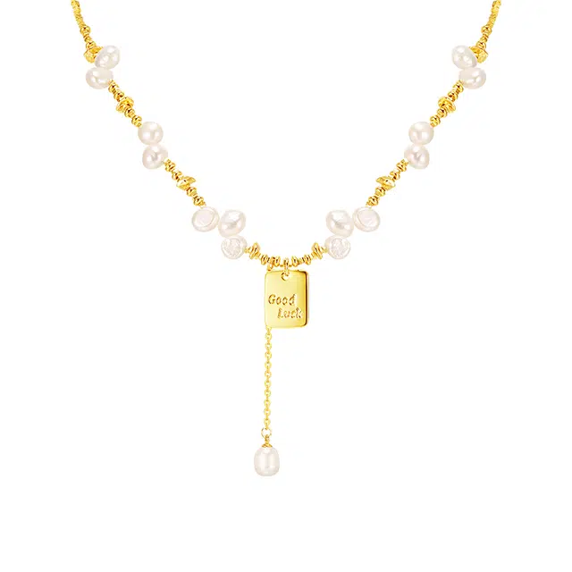 芒果饰品 幸运许愿牌 铜 项链 女款