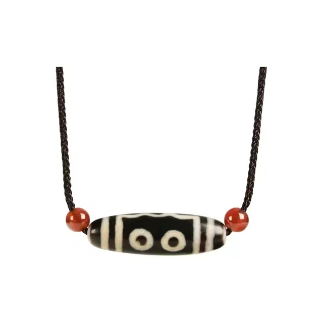 玉临门 新中式民族风编织吉祥平安 玛瑙 玉石项链 男女同款情侣款